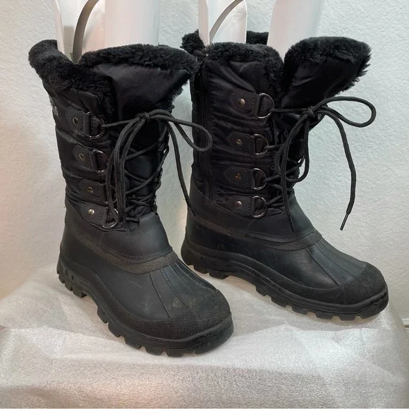 Arctiv8 | Shoes | Arctiv8 Alpina Black Winter Boots Faux Fur  display picture 3